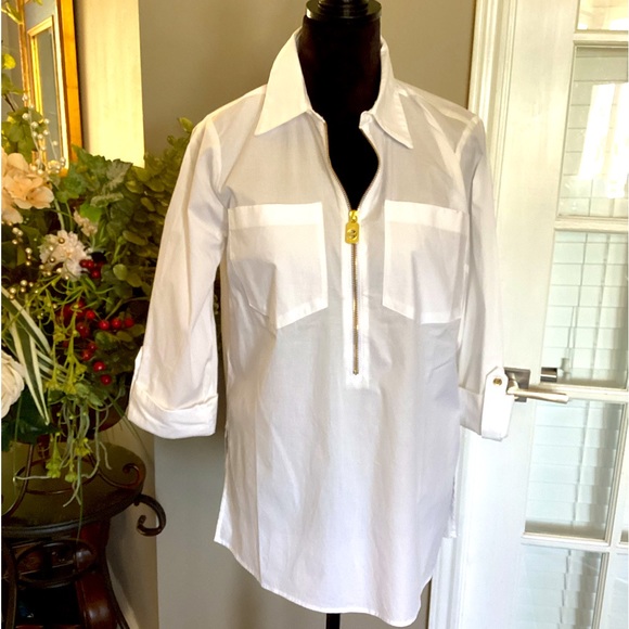 MICHAEL Michael Kors Tops - Michael Michael Kors White Blouse Medium